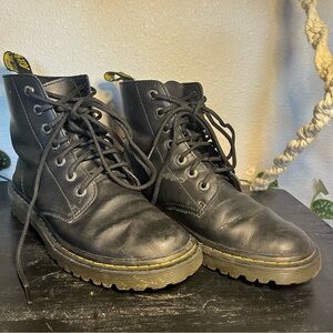 Dr. Martens Black Leather Combat Boots